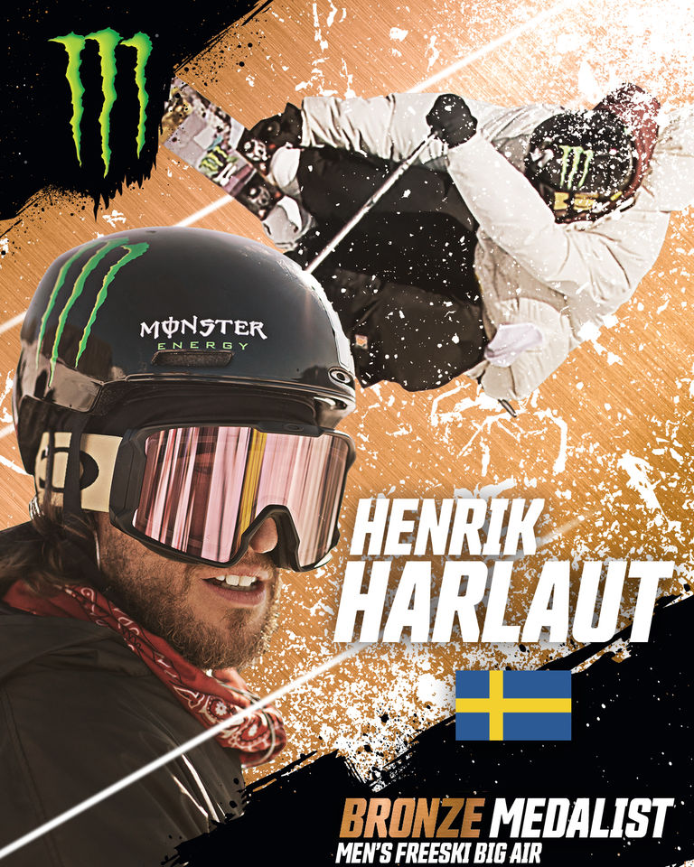 Monster Energy's Henrik Harlaut Takes Bronze in Men's Ski Big Air