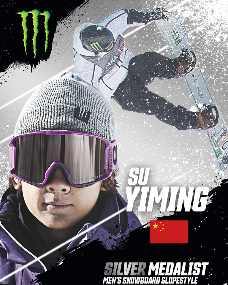 Monster Energy's Su Yiming Takes Silver in Men's Snowboard Slopestyle