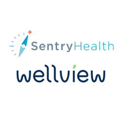 SentryHealth Wellview Health logos