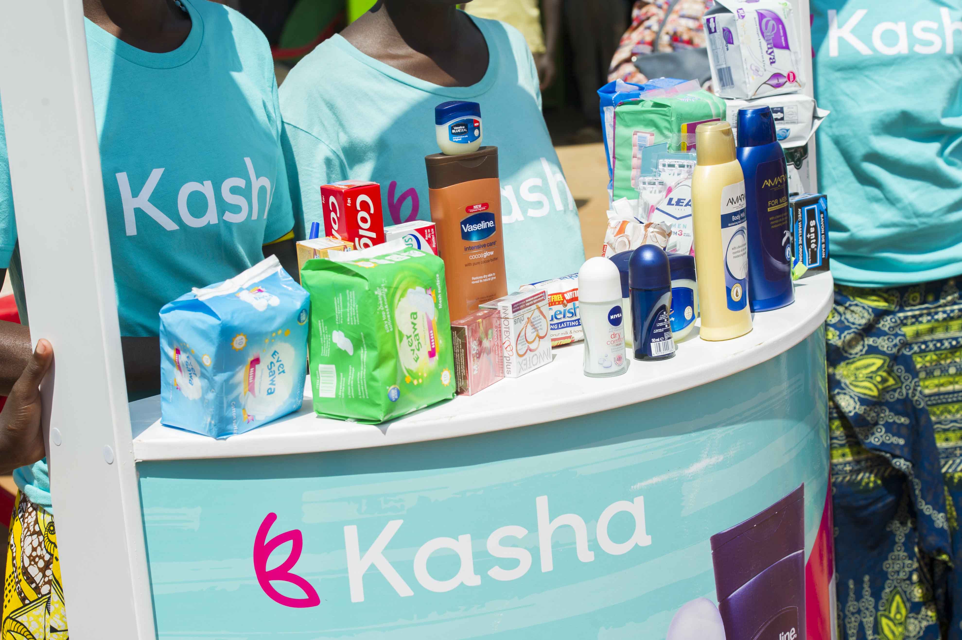 A Kasha stand at a community outreach event focusing on personal care awareness.