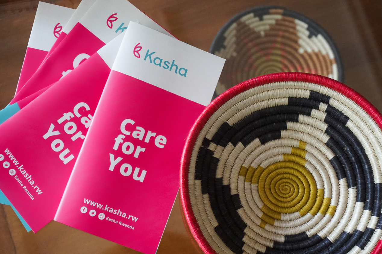 Kasha materials in their Rwanda office.