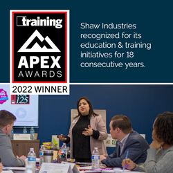 Thumb image for Shaw Industries Named a Training Magazines Training APEX Award Winner