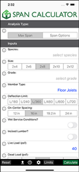 Thumb image for AWC Releases Updates to Span Calculator for Wood Joists and Rafters