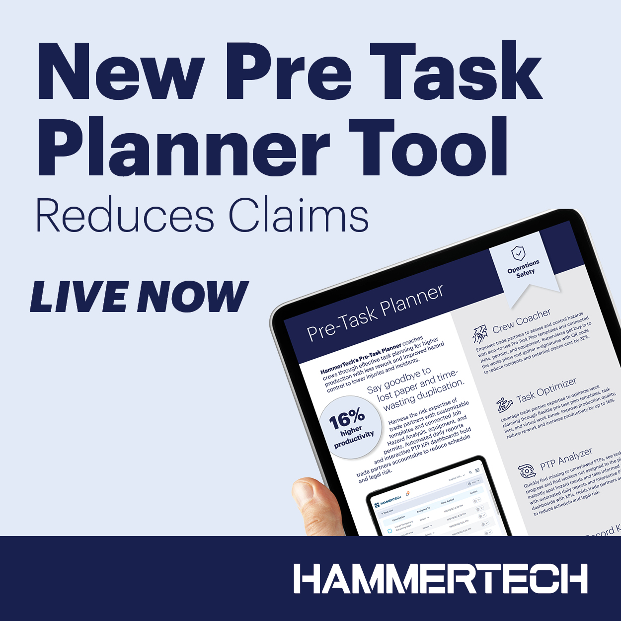 New Pre Task Planner Tool Improves Productivity and Reduces Claims