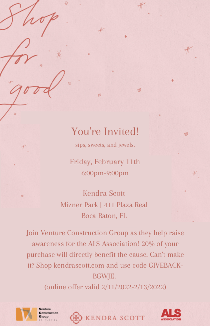 Venture Construction Group of Florida Shares the Love at Kendra Scott Fundraiser