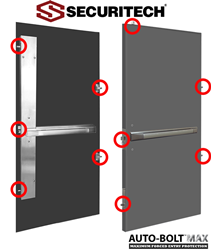 Auto-Bolt Max Exit Device Series: Maximum protection against break-ins is provided each and every time the door closes with up to 5 locking points. 
