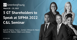 Thumb image for Greenberg Traurig Shareholders to Speak at SIFMA 2022 C&L Seminar