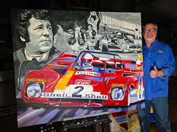 Thumb image for An Original Kelly Telfer Painting Signed by Mario Andretti Raises $138,000 at Auction for Charity