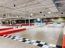 The indoor go kart track inside K1 Speed Richmond