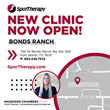 SporTherapy Expands Footprint with New PT Clinic in Bonds Ranch