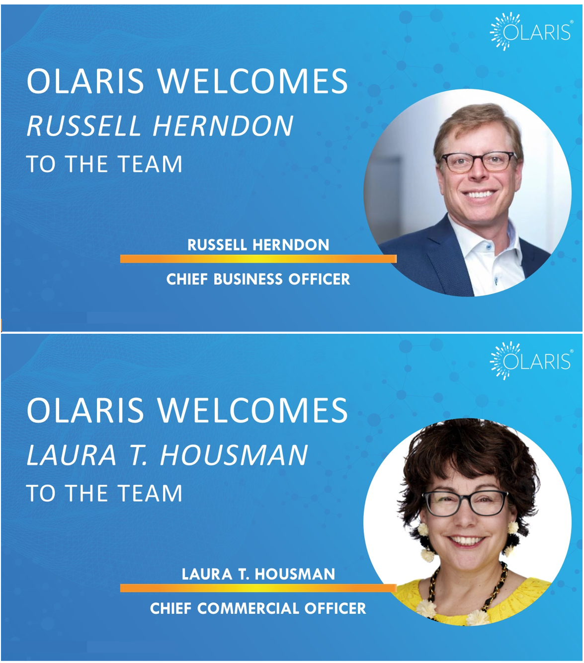 Olaris Welcomes Russell Herndon and Laura T. Housman