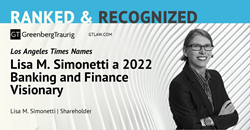 Thumb image for Greenberg Traurigs Lisa M. Simonetti Recognized as Banking and Finance Visionary