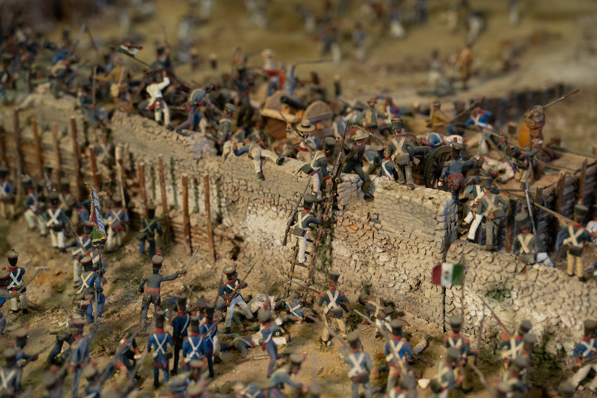 Close-up of the diorama Texas Liberty Forever: The Battle of the Alamo.
