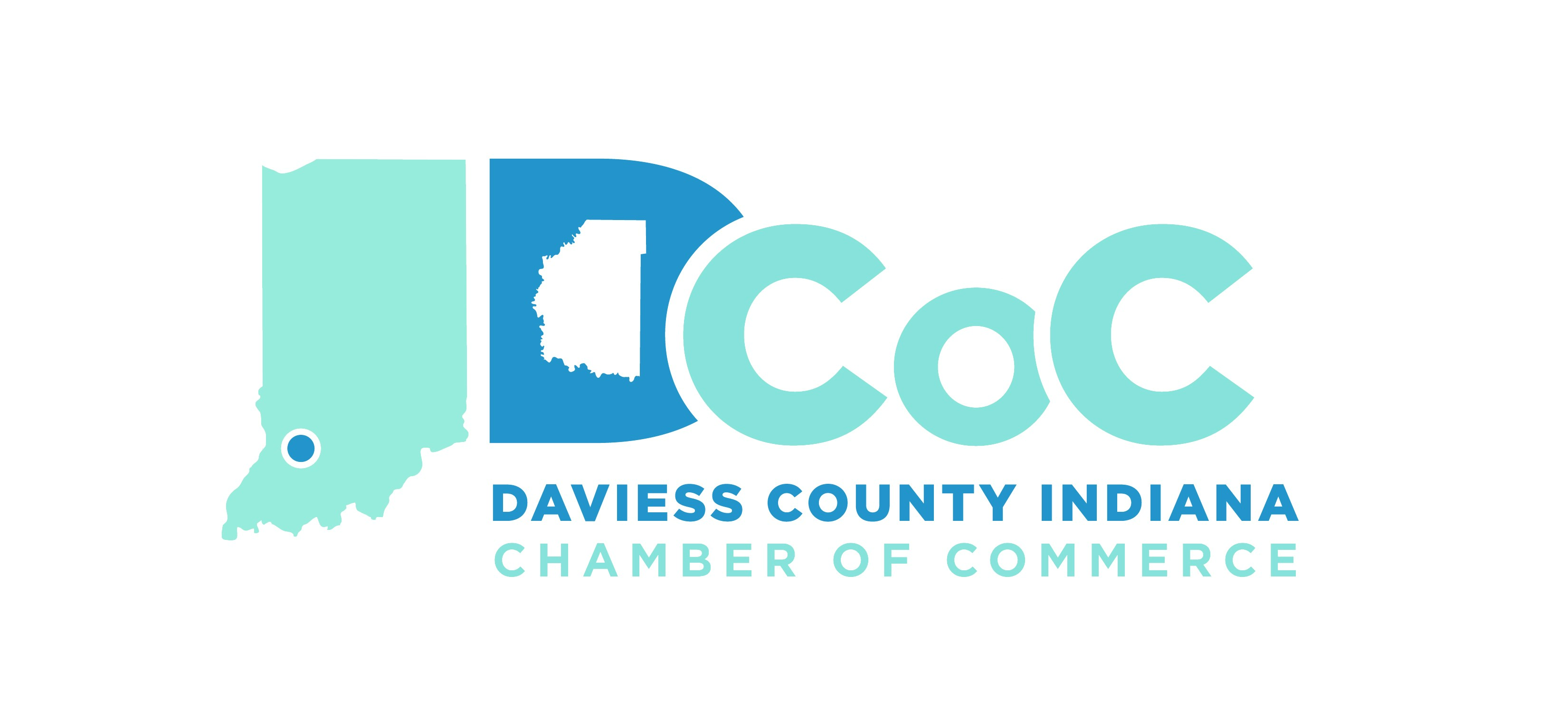 New Daviess County Chamber of Commerce logo reflects unified brand.