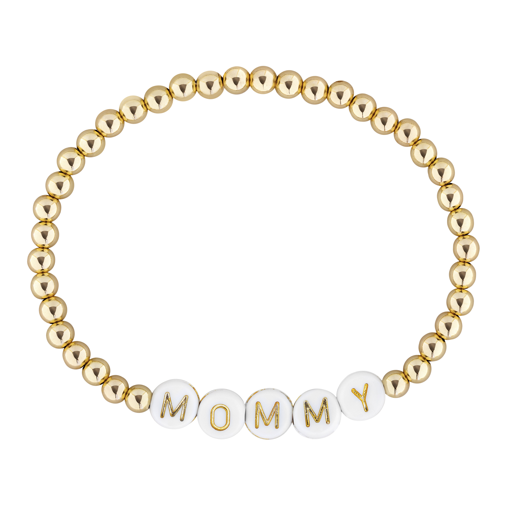 Mommy Gold Filled Word Beaded Bracelet by Bonnie Jennifer.