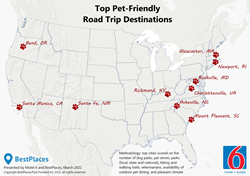 map infographic BestPlaces pet-friendly