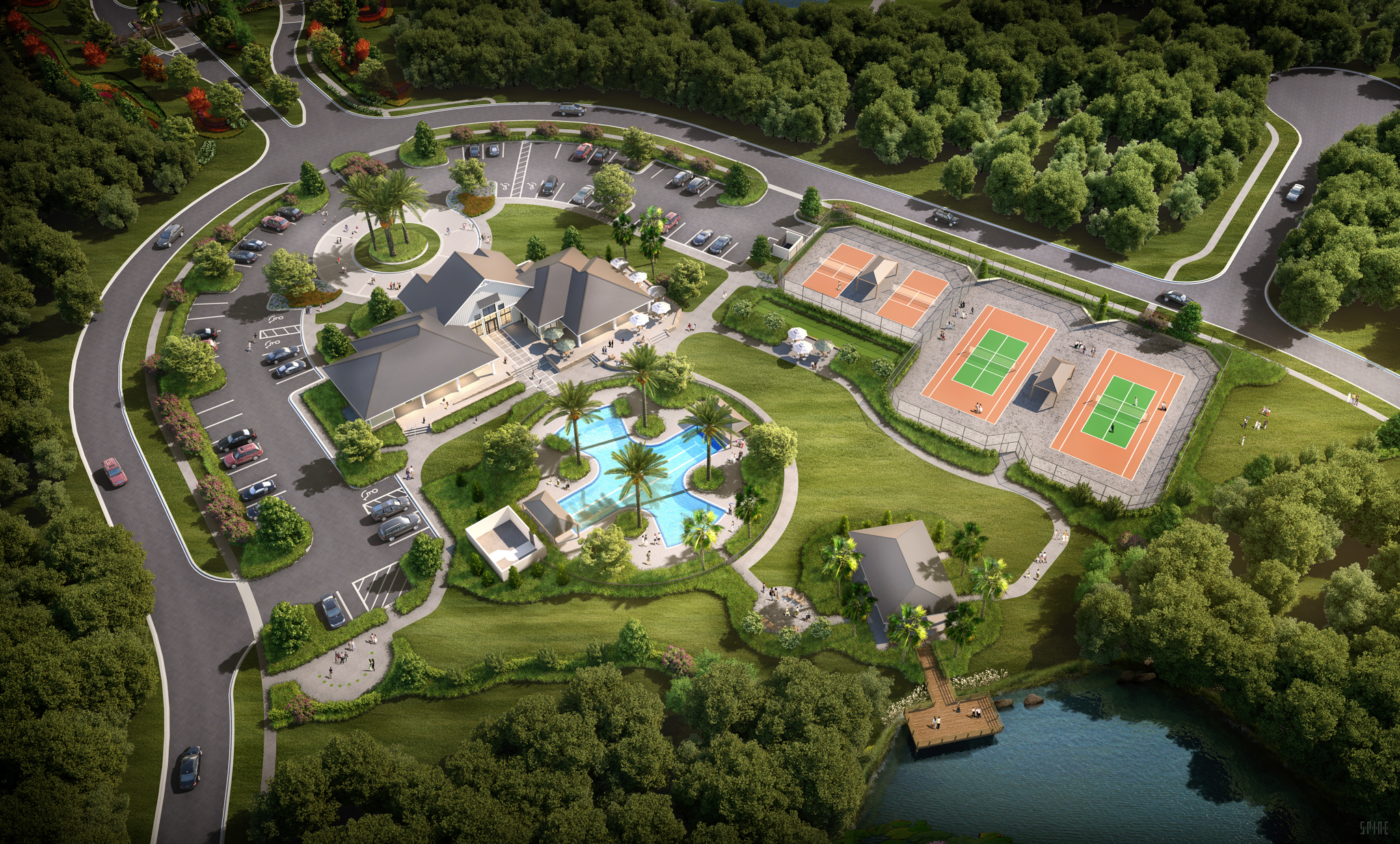 Exclusive community amenities planned for Lakeview at Tributary include an 8,000-square-foot clubhouse and fitness center, a resort-style pool with cabanas, pavilion, tennis courts, pickleball courts