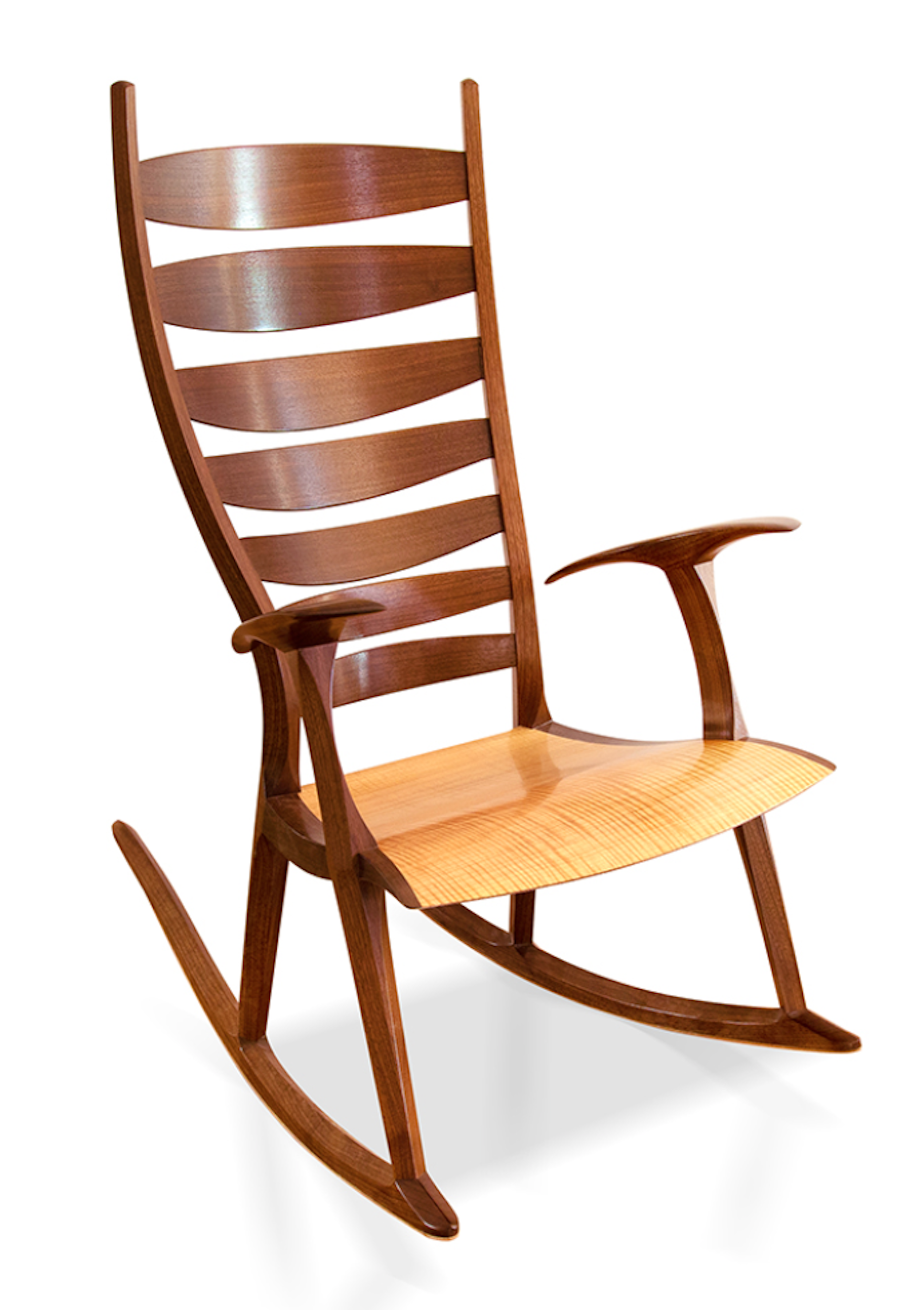 Extraordinary designs from furniture makers around the country, such as the wooden rocker from Brian Boggs shown here, will be on display and for sale at the Western Design Conference.