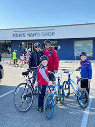 Preston Royal Pedal Charity Drive And Bike Ride Participants At Ken's Man's Shop