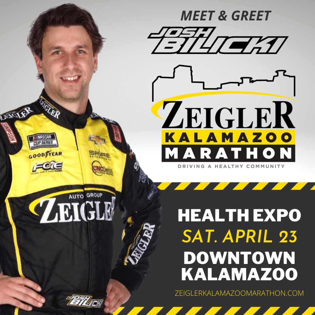 Is Your Reaction Time Faster Than NASCAR Driver Josh Bilicki? Find Out During the Zeigler Kalamazoo Marathon Main Sponsor Expo, Saturday, April 23, 2022