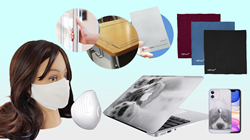 Products include face masks, phone, tablet and computer protector skins, handkerchiefs & scarves, adhesive sheets, rolls of film for custom applications and DiY projects