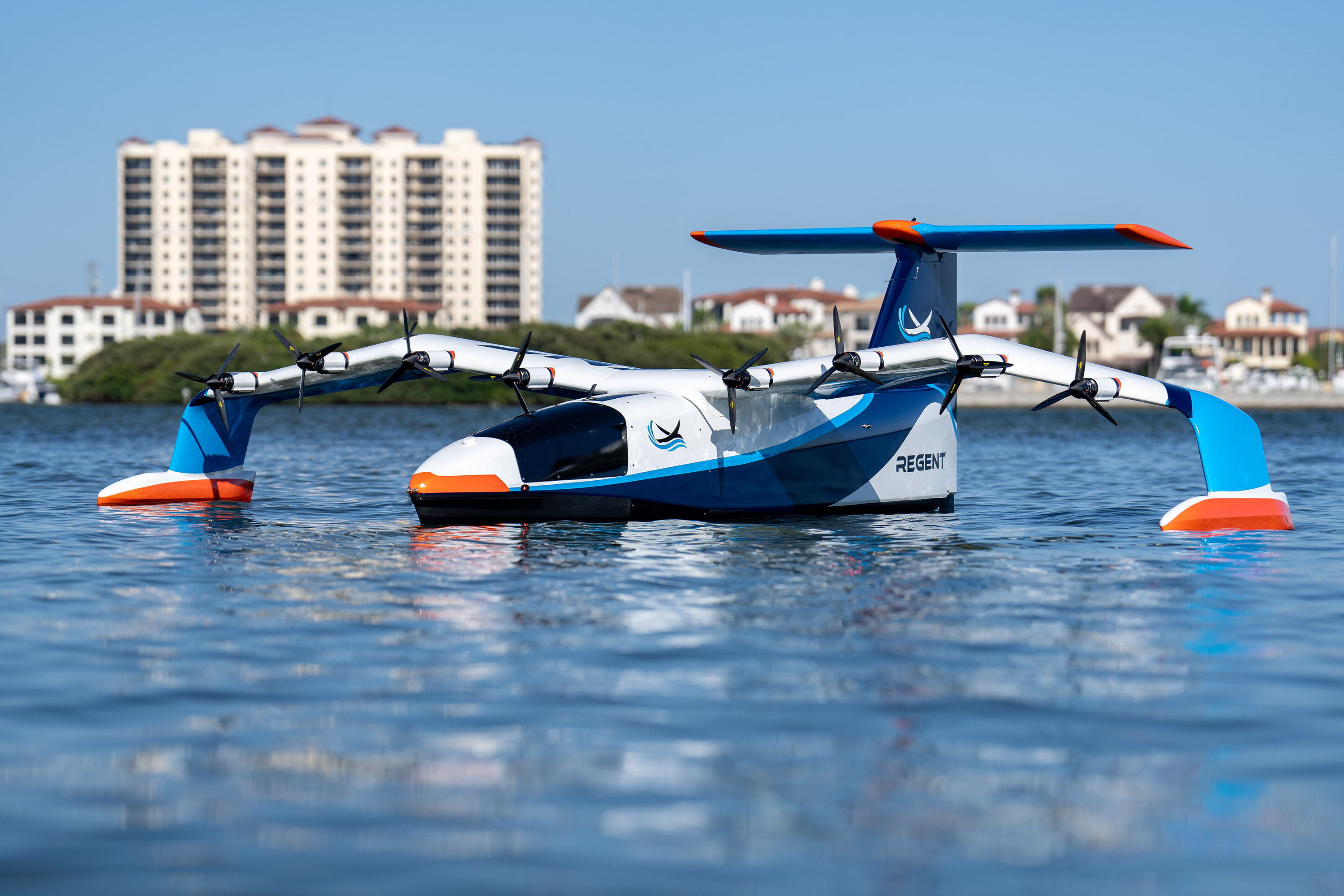 REGENT's seaglider prototype on the water during testing in Florida.