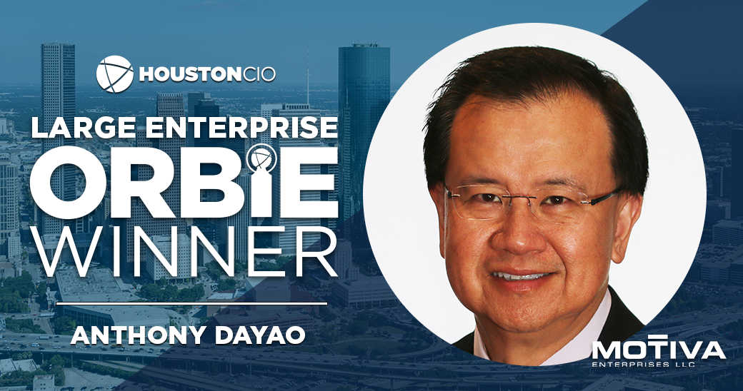Large Enterprise ORBIE Winner, Anthony Dayao of Motiva Enterprises
