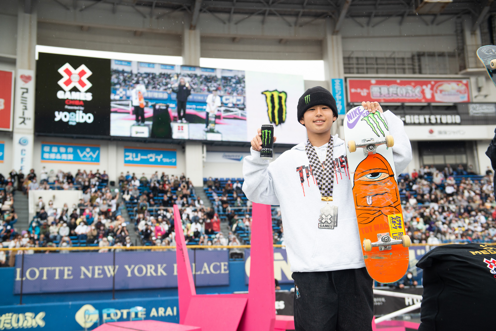 Monster Energy's 15-Year-Old Japanese Rookie Daiki Ikeda Takes Surprise Silver Medal in Men’s Skateboard Street at X Games Chiba 2022