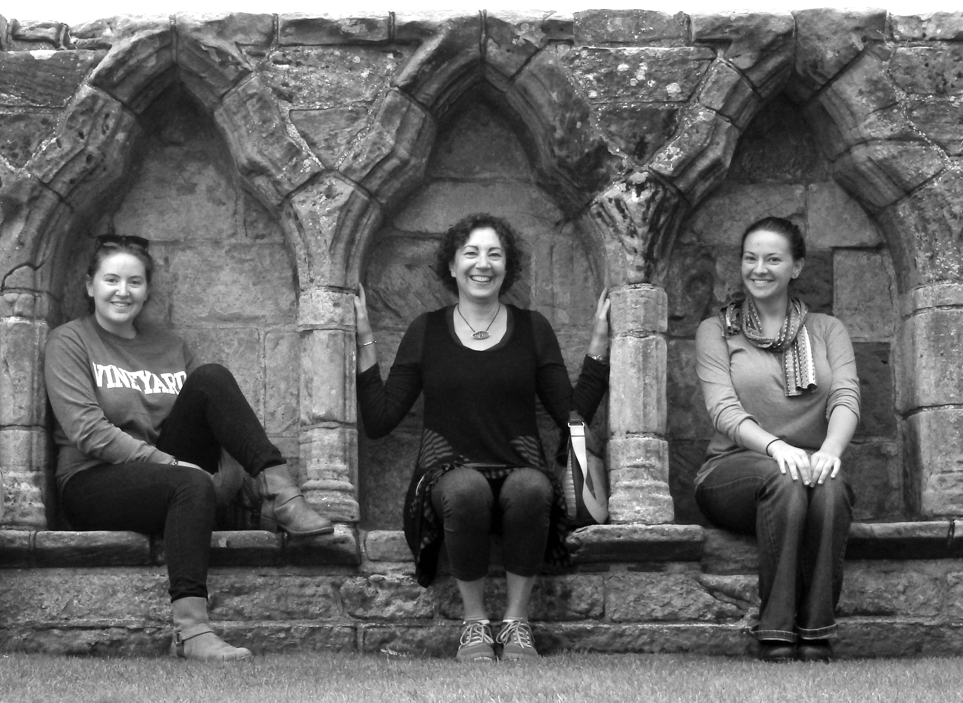 Author Meg Stafford, with her daughters Gale Stafford and Kate Stafford