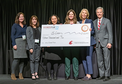 Student startup team receives big check 
