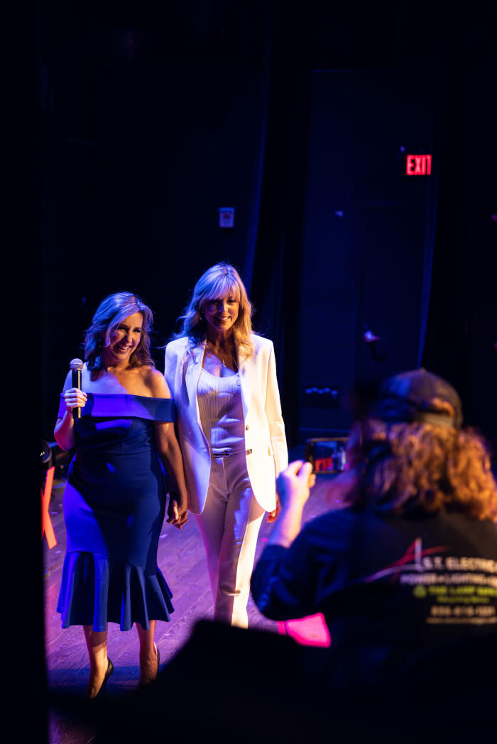 Jacquie Jordan of TVGuestpert (Curator of TEDxFranklin) with Marla Maples (Speaker) at TEDxFranklin. Photo by Isaiah Mitchell