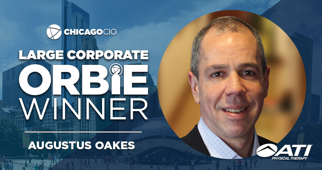 Large Corporate ORBIE Winner, Augustus Oakes of ATI Physical Therapy