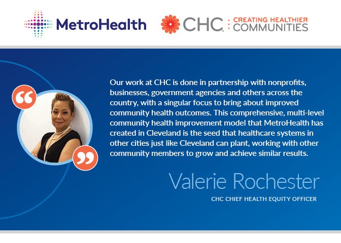 Quote from CHC Chief Health Equity Officer Valerie Rochester