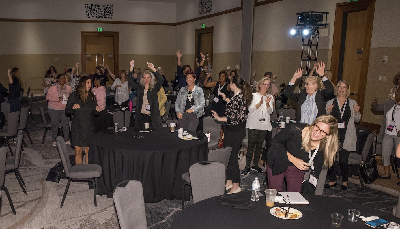 Attendees at the WIFS Annual National Conference, which features personal and professional development workshops and well-known industry speakers.