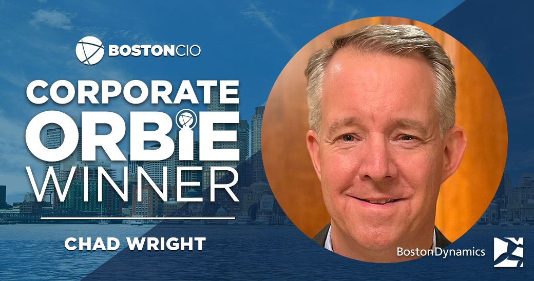 Corporate ORBIE Winner, Chad Wright of Boston Dynamics