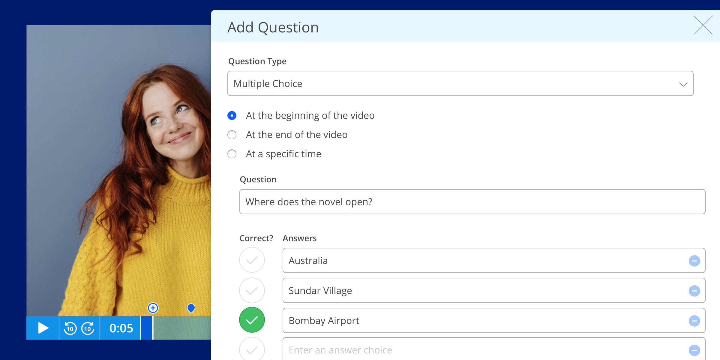 Teachers can use video quizzes and polls for formative assessments, student engagement, and interactive learning in any classroom environment.