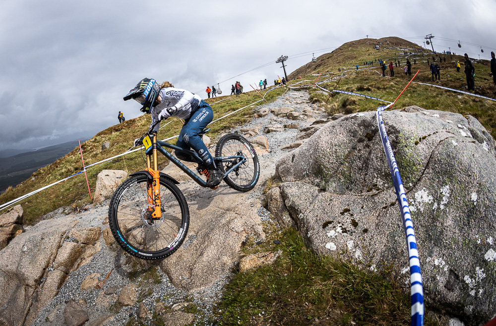 Monster Energy's Camille Balanche Claims 2nd Place in Elite Women at UCI Downhill Mountain Bike World Cup in Fort William, Scotland