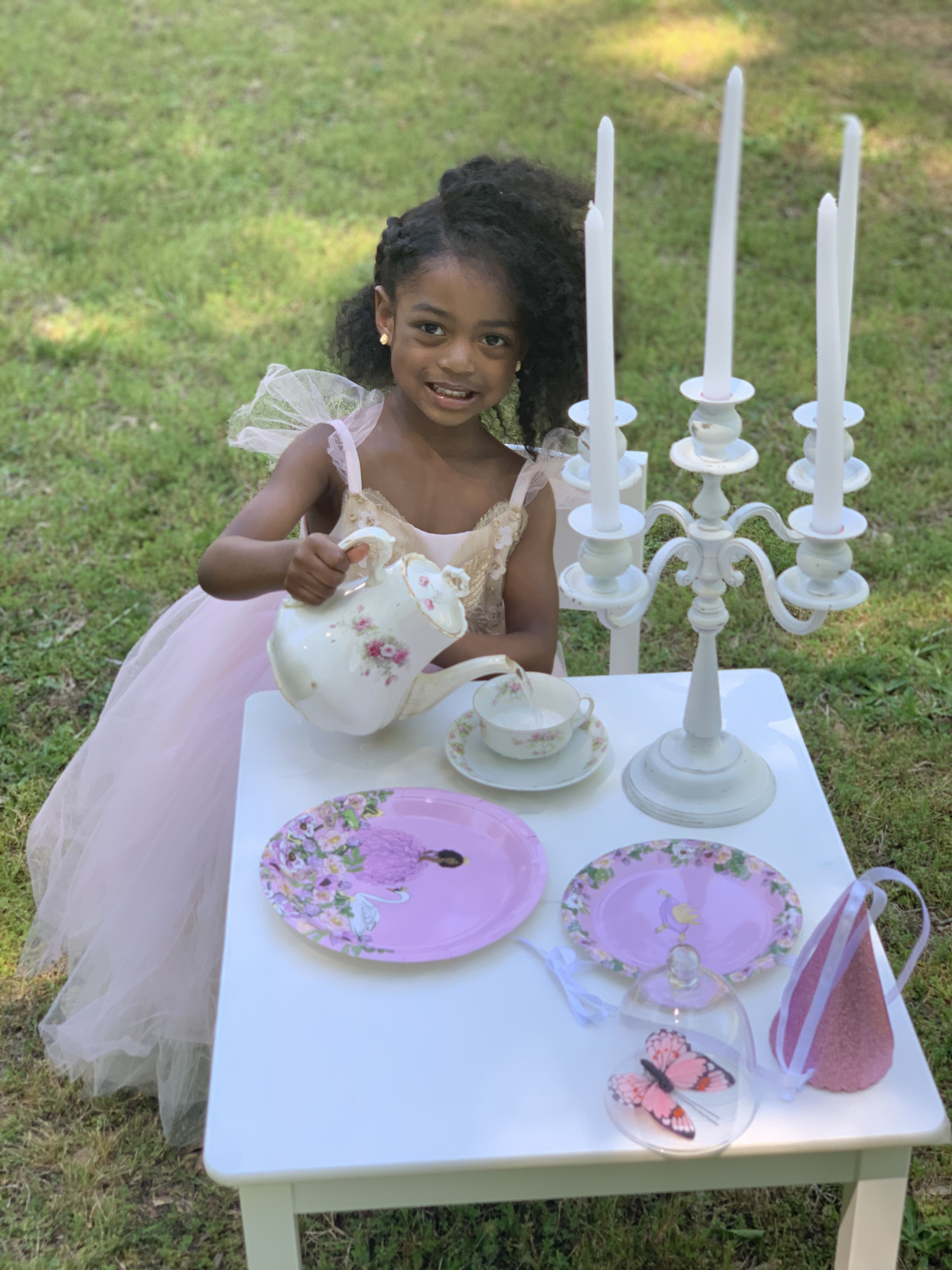 Anna+Pookie Princess Tea Party featuring Princess themed plates