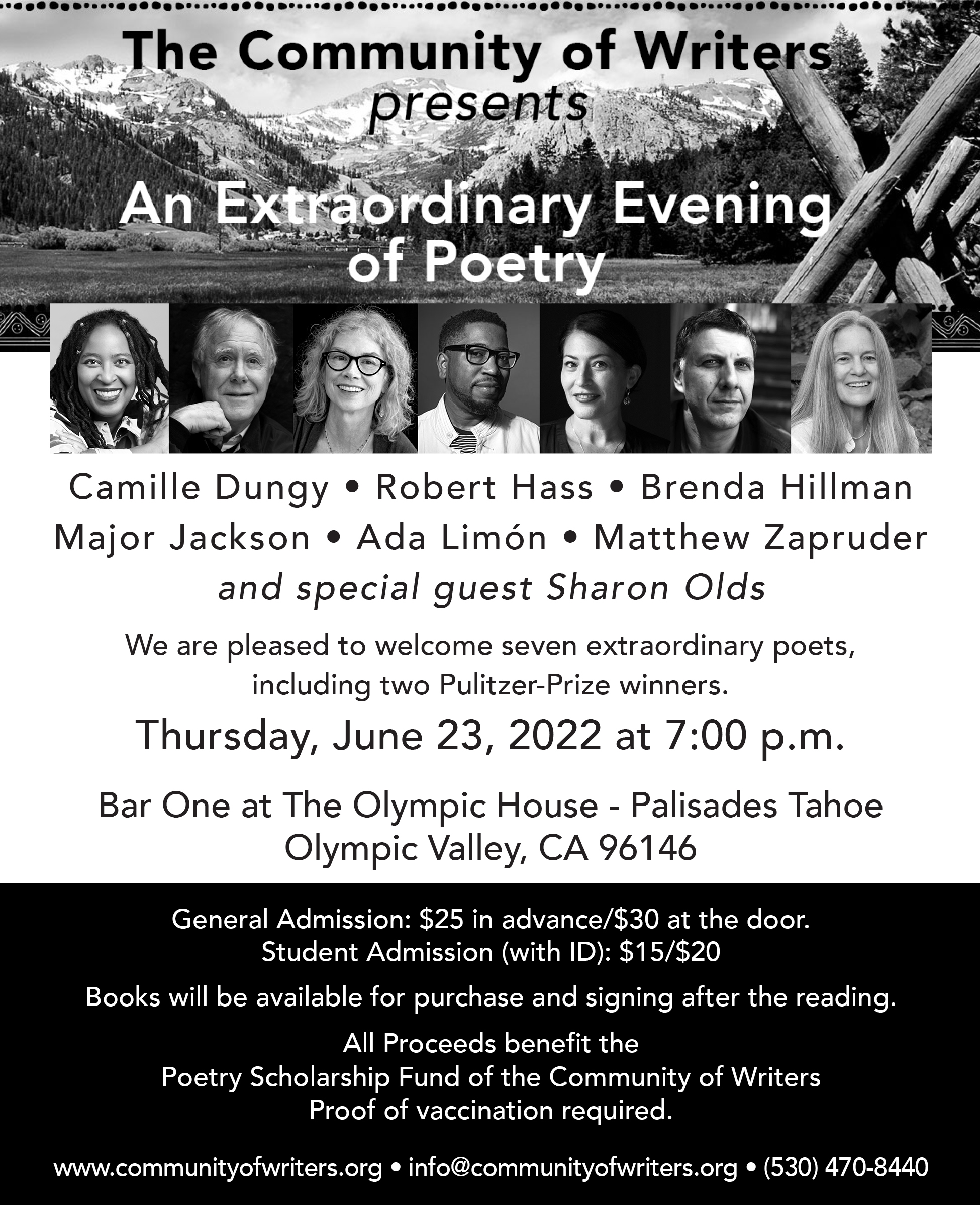 The Community of Writers Poetry Benefit Reading