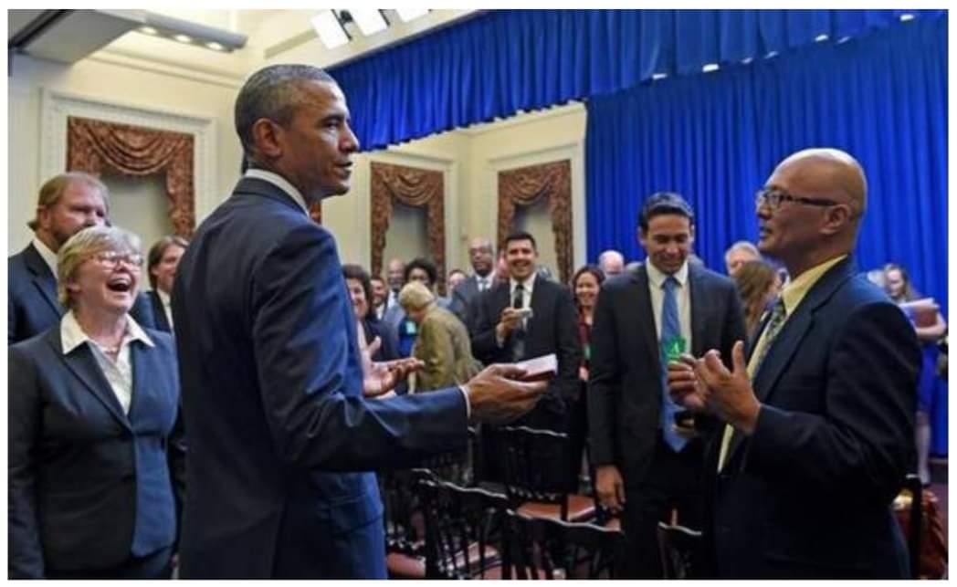 President Barack Obama and Senator William Espero