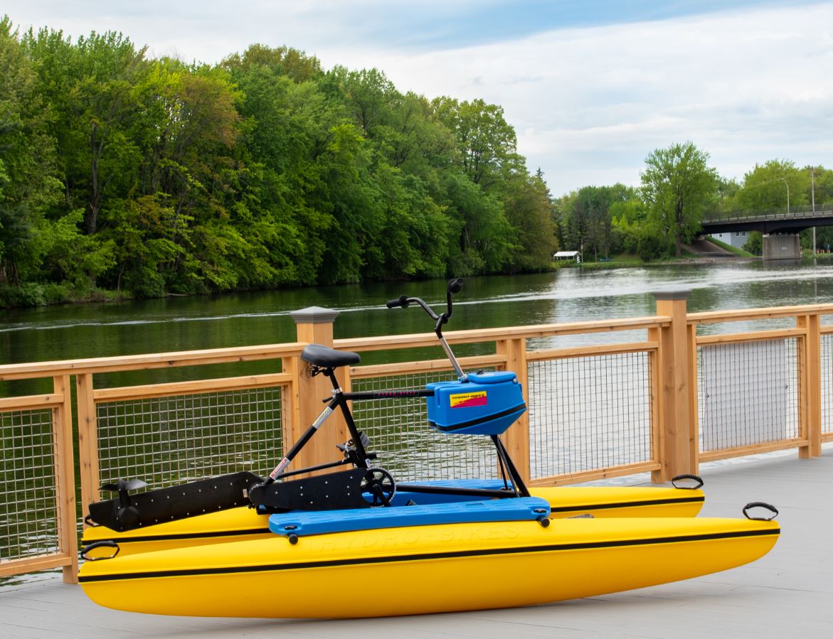 The Cove's Sylvan Beach Supply Co. offers guests water bike rentals and much more
