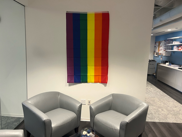 Granite's Virginia office displays the Pride flag.