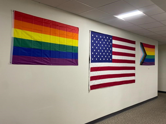 Granite's West Palm Beach office displays the Pride flags.