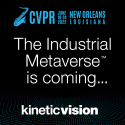 Banner announcing Kinetic Vision at the CVPR show