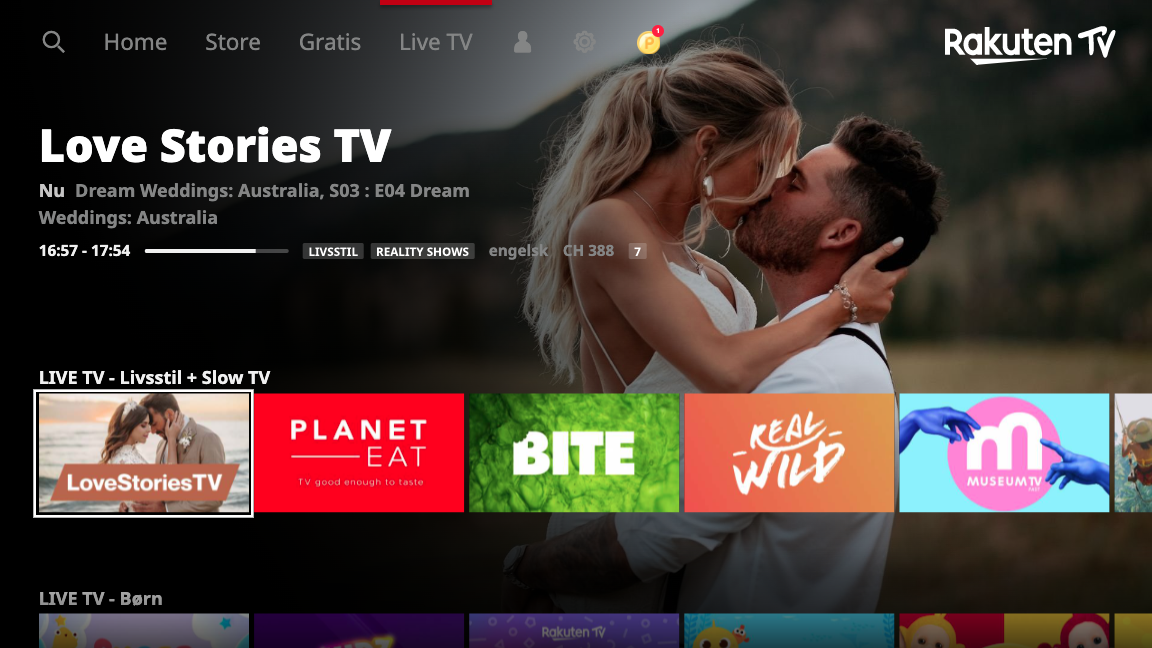Love Stories TV Channel on Rakuten TV