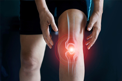 graphic indicating knee pain.