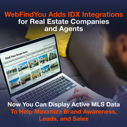Person Viewing Homes Displayed on Real Estate Website Powered by WebFindYou's IDX Integration With MLS Data