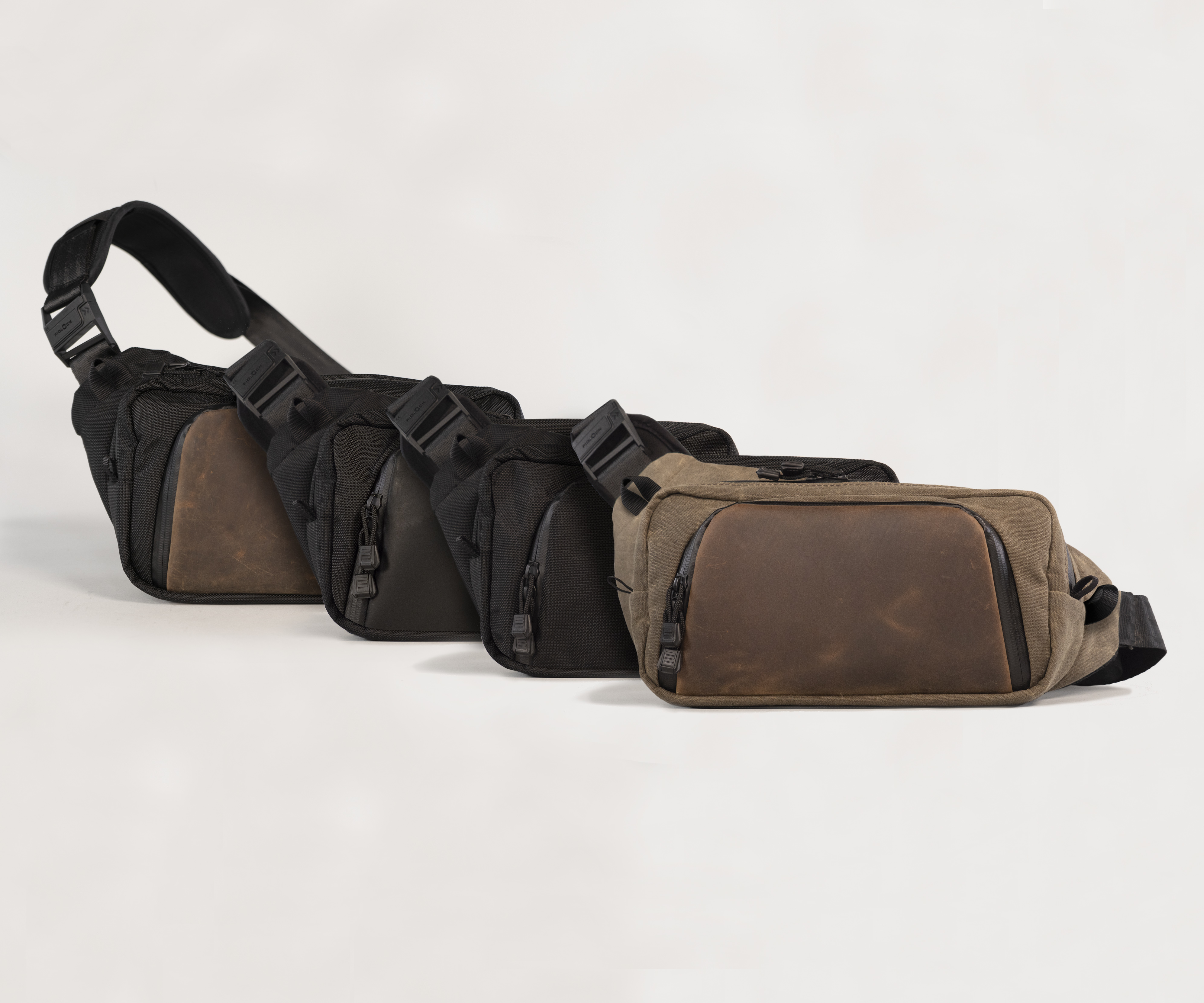 Moto Sling available in four color and material combinations
