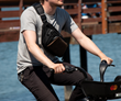 Moto Sling in action — a great e-bike sling