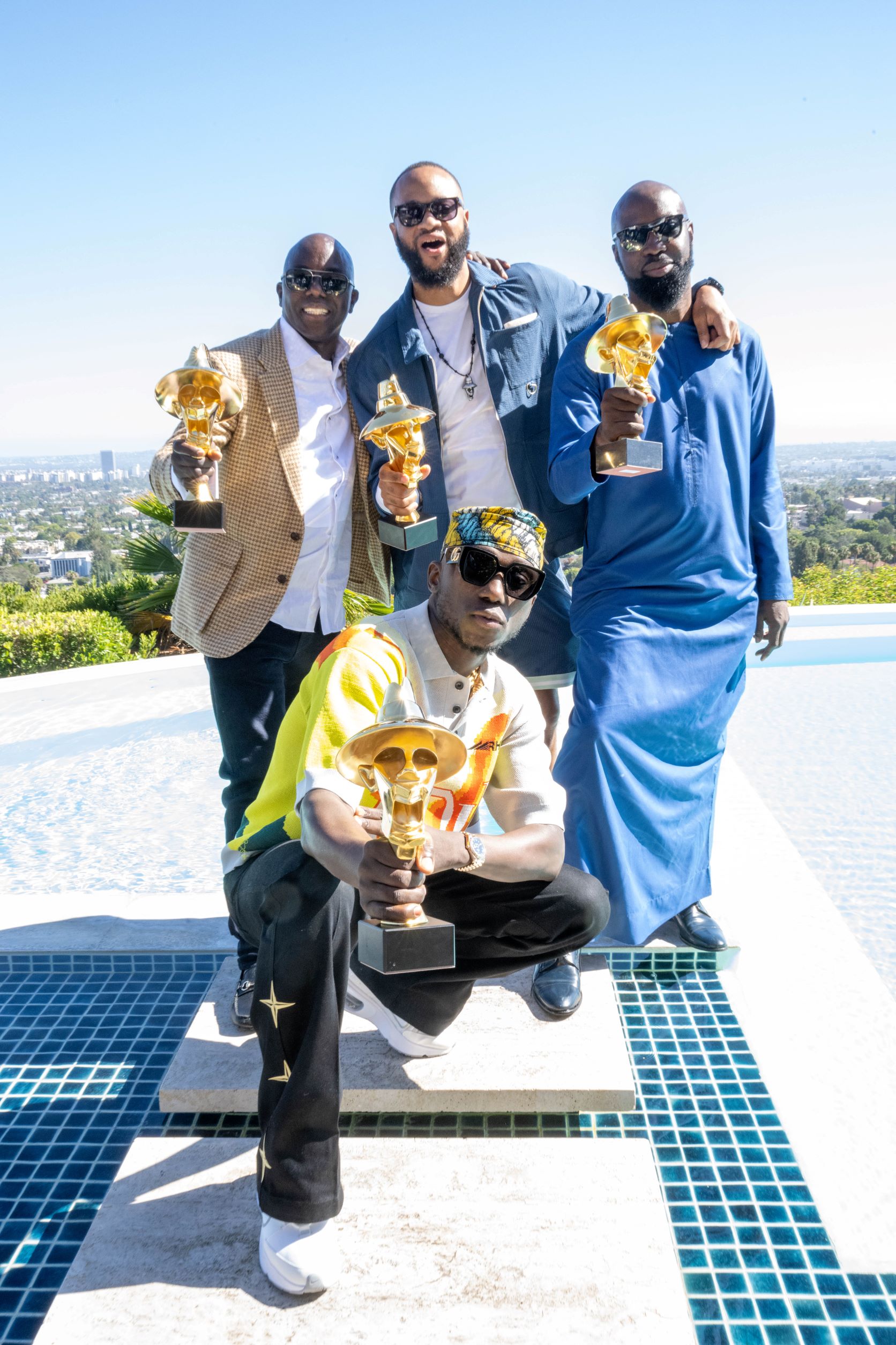 Ayo Animashaun, Founder of The Headies with Franklin David, Audu Maikori, DJ Spinall